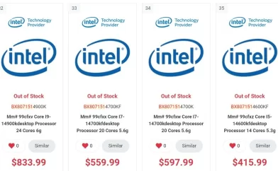 Intel Core thế hệ thứ 14 lộ giá đắt hơn 4% so với thế hệ trước
