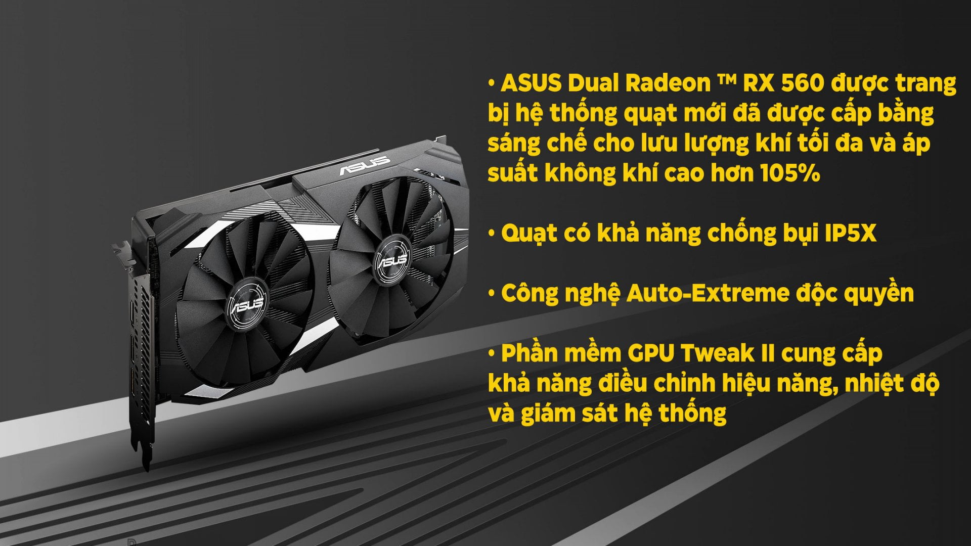 Card màn hình Asus Dual RX 560 4G