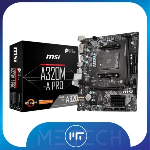 Mainboard MSI A320M-A PRO (AMD A320, Socket AM4, m-ATX, 2 khe RAM DDR4)